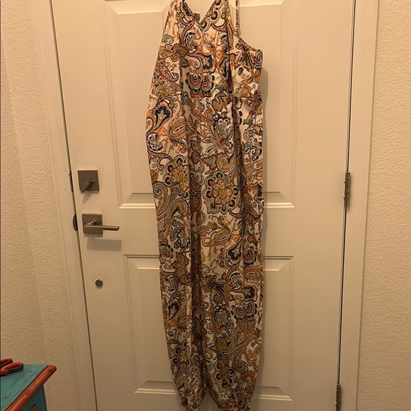 SHEIN Pants - SHEIN Chic Paisley V-Neck Jumpsuit